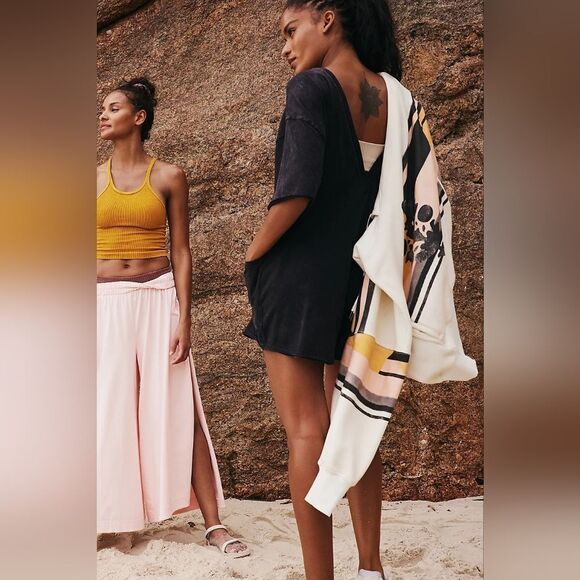 NWOT Free People Hot Shot Tee Romper in Mocha Latte - Picture 6 of 16